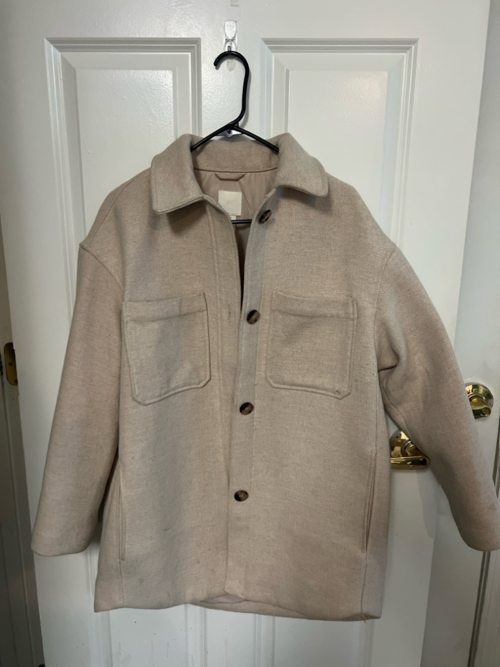 H&M Light Beige Button-Front Jacket